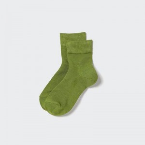 Chaussette Uniqlo HEATTECH Crew Relax Femme Vert | 7720005