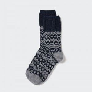 Chaussette Uniqlo HEATTECH Femme Bleu Marine | 2409473
