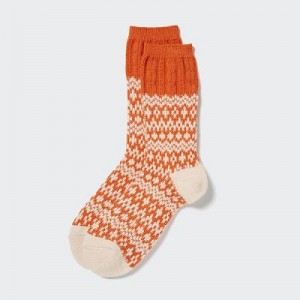 Chaussette Uniqlo HEATTECH Femme Orange | 7101727