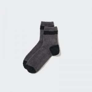 Chaussette Uniqlo HEATTECH Fluffy Lined Half Femme Grise | 2132324