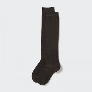 Chaussette Uniqlo HEATTECH Knee High Femme Marron | 9549432