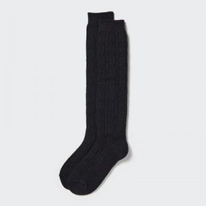 Chaussette Uniqlo HEATTECH Knee High Femme Noir | 675979