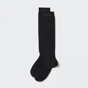 Chaussette Uniqlo HEATTECH Knee High Femme Noir | 1359256