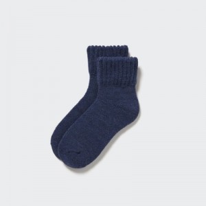 Chaussette Uniqlo HEATTECH Pile Femme Bleu Marine | 405268
