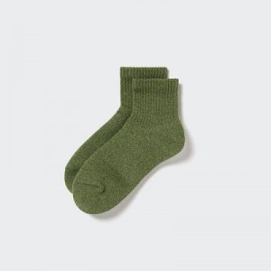 Chaussette Uniqlo HEATTECH Pile Half Femme Vert | 203815