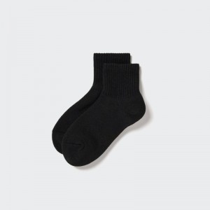 Chaussette Uniqlo HEATTECH Pile Half Homme Noir | 1998982