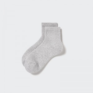 Chaussette Uniqlo HEATTECH Pile Half Homme Grise | 8698003