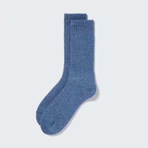 Chaussette Uniqlo HEATTECH Pile Homme Bleu | 4989572