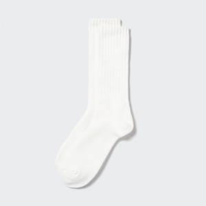 Chaussette Uniqlo HEATTECH Pile Homme Blanche | 3819691