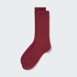 Chaussette Uniqlo HEATTECH Pile Homme Bordeaux | 5318679