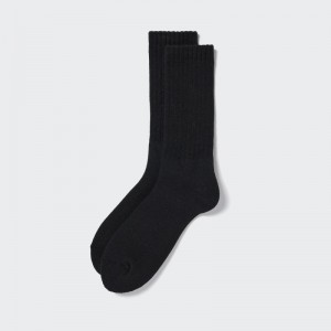 Chaussette Uniqlo HEATTECH Pile Homme Noir | 8341867