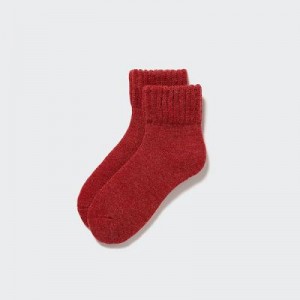 Chaussette Uniqlo HEATTECH (Room Pile) Femme Rouge | 6338064