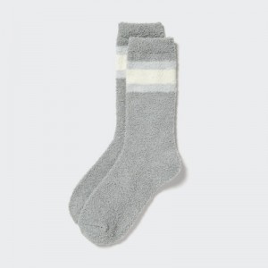 Chaussette Uniqlo HEATTECH Soft Fluffy Femme Grise | 9478417