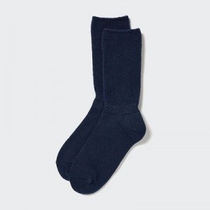 Chaussette Uniqlo HEATTECH Souffle Yarn Femme Bleu Marine | 1661886