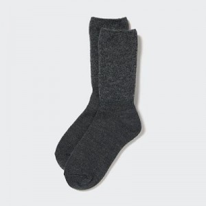 Chaussette Uniqlo HEATTECH Souffle Yarn Femme Noir | 8456103