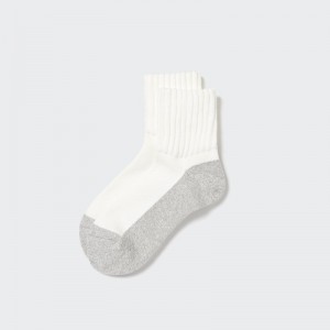 Chaussette Uniqlo Heattech Soft Pile Half Homme Blanche | 8582454