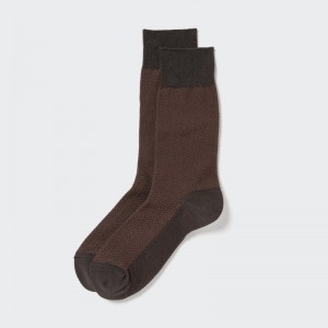 Chaussette Uniqlo Herringbone Homme Marron | 3736636