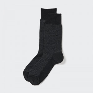 Chaussette Uniqlo Herringbone Homme Noir | 9787322