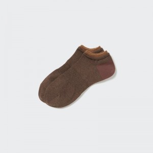 Chaussette Uniqlo Layered Short Homme Marron | 8672388