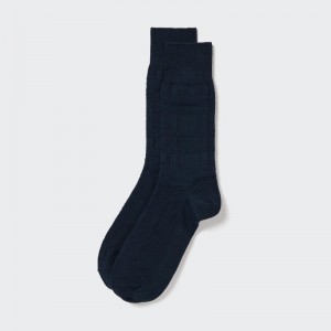 Chaussette Uniqlo Links Checked Homme Bleu Marine | 9142980