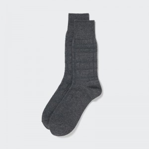 Chaussette Uniqlo Links Checked Homme Grise | 5365355