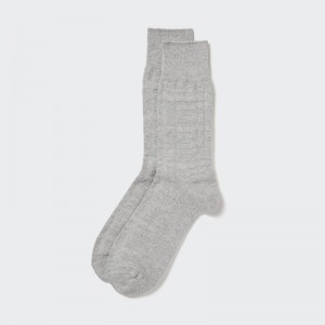 Chaussette Uniqlo Links Checked Homme Grise | 6374867