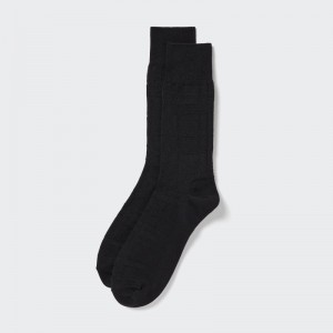 Chaussette Uniqlo Links Checked Homme Noir | 5746042