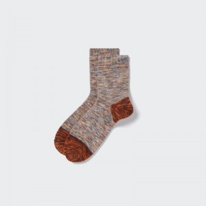 Chaussette Uniqlo Melange Half Homme Marron | 498727