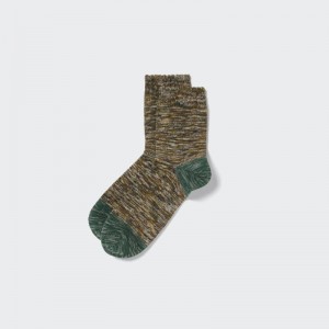 Chaussette Uniqlo Melange Half Homme Vert Olive | 2083115