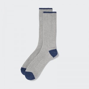 Chaussette Uniqlo Ribbed Homme Grise | 1718524