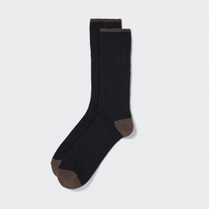 Chaussette Uniqlo Ribbed Homme Noir | 5531788