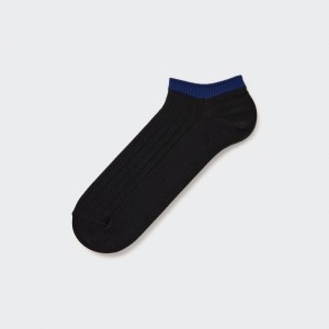 Chaussette Uniqlo Ribbed Short Homme Noir | 3096063