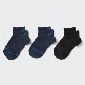 Chaussette Uniqlo Short 3 Pack Femme Bleu Marine | 4930718