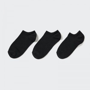 Chaussette Uniqlo Short (3 Pairs) Femme Noir | 192681
