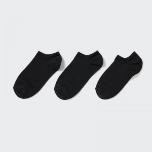 Chaussette Uniqlo Short (3 Pairs) Femme Noir | 9424006