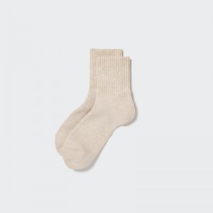 Chaussette Uniqlo Soft Pile Half Homme Beige | 2349941