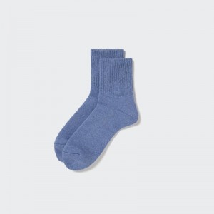 Chaussette Uniqlo Soft Pile Half Homme Bleu | 2835665