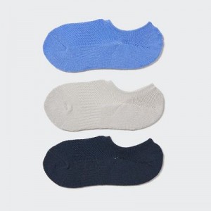 Chaussette Uniqlo Sport Footsies (3 Pairs) Femme Bleu | 1001733
