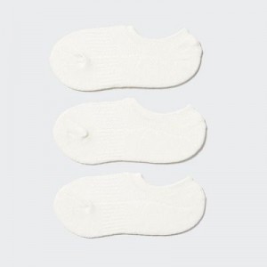 Chaussette Uniqlo Sport Footsies (3 Pairs) Femme Blanche | 6580459
