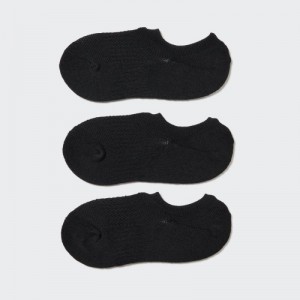 Chaussette Uniqlo Sport Footsies (3 Pairs) Femme Noir | 4292536
