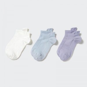Chaussette Uniqlo Sport Short (3 Pairs) Femme Blanche | 5103200