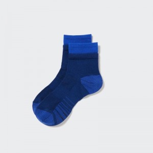 Chaussette Uniqlo Sports Layered Half Homme Bleu | 5515059