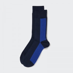 Chaussette Uniqlo Striped Homme Bleu | 7993200