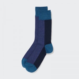 Chaussette Uniqlo Striped Homme Bleu | 8186748