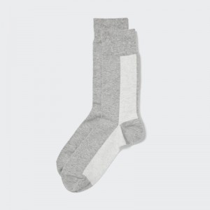 Chaussette Uniqlo Striped Homme Grise | 1964524