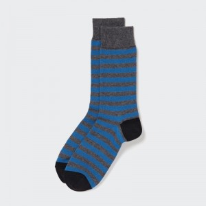 Chaussette Uniqlo Striped Homme Grise | 481044