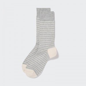 Chaussette Uniqlo Striped Homme Grise | 4349721