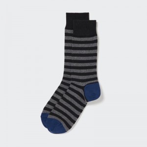 Chaussette Uniqlo Striped Homme Noir | 540284
