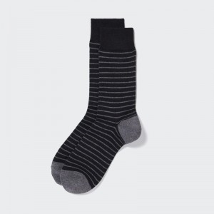 Chaussette Uniqlo Striped Homme Noir | 5909956