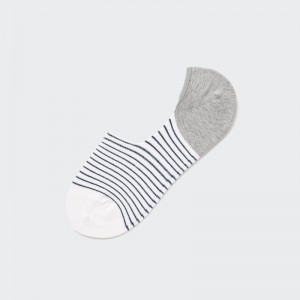 Chaussette Uniqlo Striped Low Cut Homme Blanche | 7452702